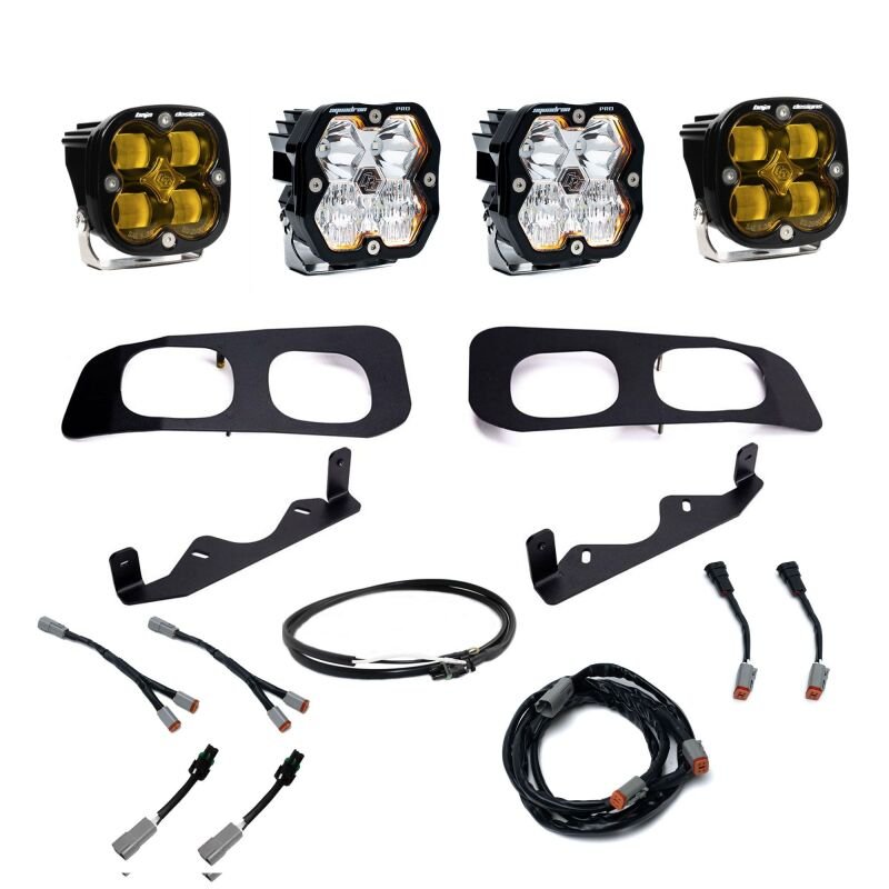 Baja Designs Squadron Pro/SAE 2.0 Dual Fog Pocket Kit - Baja Amber | 2023 - 2026 Ford F250 Super Duty - Stateside Performance - Fog Lights - Baja Designs - Baja Designs Squadron Pro/SAE 2.0 Dual Fog Pocket Kit - Baja Amber | 2023 - 2026 Ford F250 Super Duty