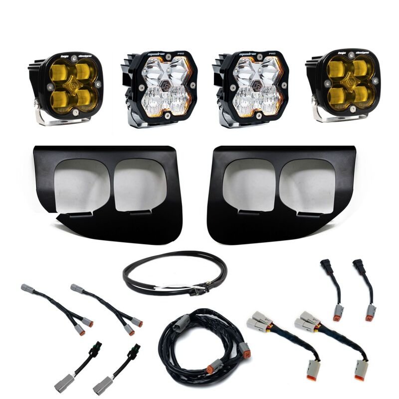 Baja Designs Squadron Pro/SAE 2.0 Fog Pocket Kit Upfitter - Baja Amber | 2020-2022 Ford F350 Super Duty - Stateside Performance - Fog Lights - Baja Designs - Baja Designs Squadron Pro/SAE 2.0 Fog Pocket Kit Upfitter - Baja Amber | 2020-2022 Ford F350 Super Duty