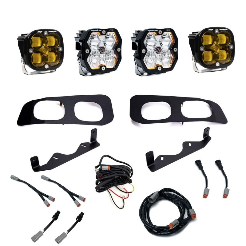 Baja Designs Squadron Pro/SAE 2.0 SAE Dual Fog Pocket Kit - Baja Amber | 2023-2026 Ford F350 Super Duty - Stateside Performance - Fog Lights - Baja Designs - Baja Designs Squadron Pro/SAE 2.0 SAE Dual Fog Pocket Kit - Baja Amber | 2023-2026 Ford F350 Super Duty