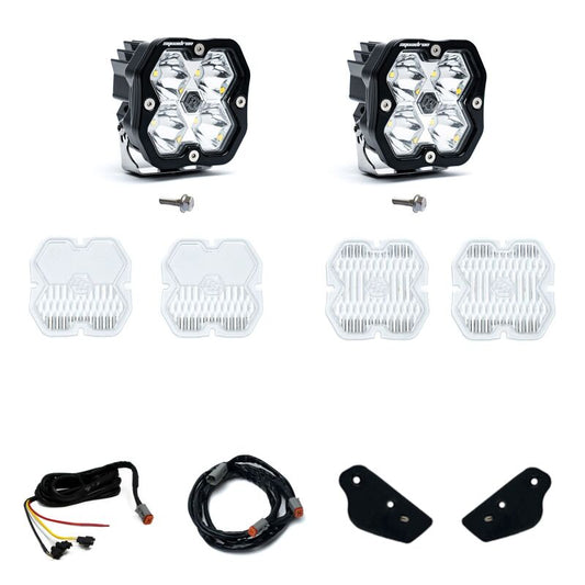 Baja Designs Squadron Sport 2.0 A-Pillar LED Light Kit - Clear Spot | 2022-2026 Ford Bronco Raptor - Stateside Performance - Light Bars & Cubes - Baja Designs - Baja Designs Squadron Sport 2.0 A-Pillar LED Light Kit - Clear Spot | 2022-2026 Ford Bronco Raptor
