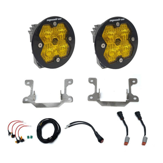 Baja Designs Squadron Sport 2.0 LED Fog Light Pocket Kit - Wide Cornering, Amber | 2019-2025 Ram 3500 - Stateside Performance - Fog Lights - Baja Designs - Baja Designs Squadron Sport 2.0 LED Fog Light Pocket Kit - Wide Cornering, Amber | 2019-2025 Ram 3500