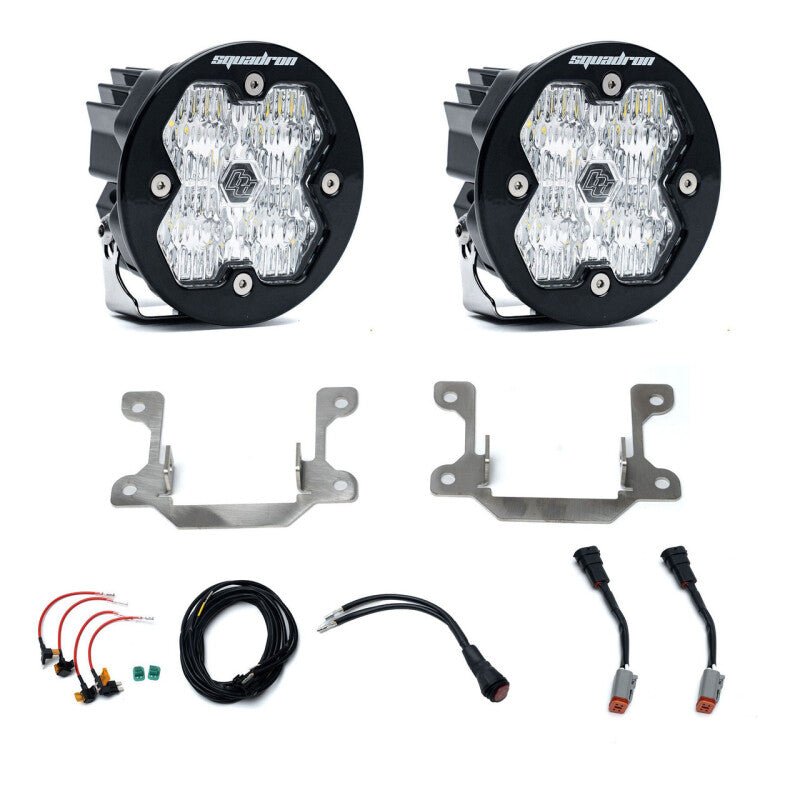 Baja Designs Squadron Sport 2.0 LED Fog Light Pocket Kit - Wide Cornering, Clear | 2019-2025 Ram 2500 - Stateside Performance - Fog Lights - Baja Designs - Baja Designs Squadron Sport 2.0 LED Fog Light Pocket Kit - Wide Cornering, Clear | 2019-2025 Ram 2500