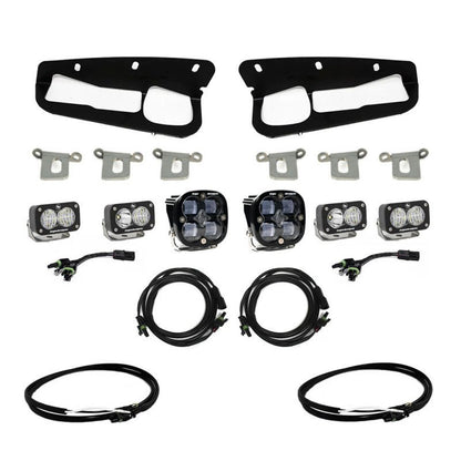 Baja Designs Squadron Sport SAE Clear LED Fog Light Pocket Kit w/ Upfitter | 2021-2025 Ford Bronco - Stateside Performance - Fog Lights - Baja Designs - Baja Designs Squadron Sport SAE Clear LED Fog Light Pocket Kit w/ Upfitter | 2021-2025 Ford Bronco