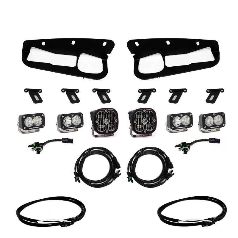 Baja Designs Squadron Sport SAE Clear LED Fog Light Pocket Kit w/ Upfitter | 2021-2025 Ford Bronco - Stateside Performance - Fog Lights - Baja Designs - Baja Designs Squadron Sport SAE Clear LED Fog Light Pocket Kit w/ Upfitter | 2021-2025 Ford Bronco