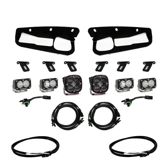 Baja Designs Squadron Sport SAE Clear LED Fog Light Pocket Kit w/ Upfitter | 2021-2025 Ford Bronco - Stateside Performance - Fog Lights - Baja Designs - Baja Designs Squadron Sport SAE Clear LED Fog Light Pocket Kit w/ Upfitter | 2021-2025 Ford Bronco