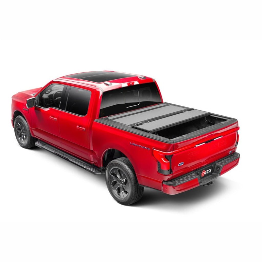 BAK BAKFlip MX4 5.7ft Hard Folding Bed Cover - Matte Black | 2021 - 2025 Ford F - 150 - Stateside Performance - Tonneau Covers - Hard Fold - BAK - BAK BAKFlip MX4 5.7ft Hard Folding Bed Cover - Matte Black | 2021 - 2025 Ford F - 150