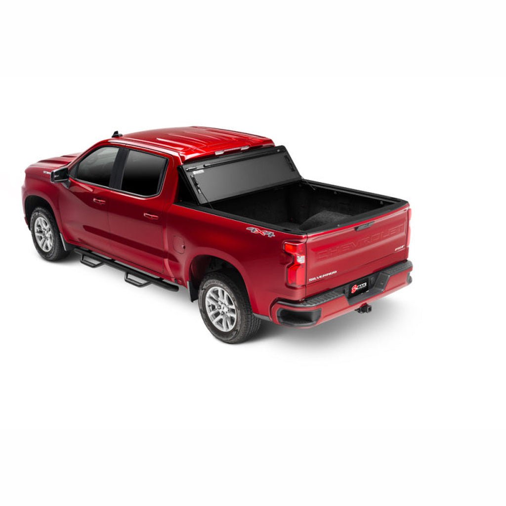 BAK BAKFlip MX4 5ft 8in Hard Folding Tonneau Cover - Matte Black | 2019 - 2026 Chevy Silverado 1500 - Stateside Performance - Tonneau Covers - Hard Fold - BAK - BAK BAKFlip MX4 5ft 8in Hard Folding Tonneau Cover - Matte Black | 2019 - 2026 Chevy Silverado 1500