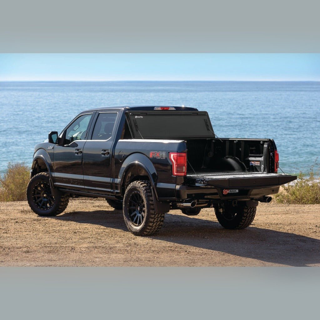 BAK BAKFlip MX4 Hard Folding Bed Cover - 4 ft 6 in Bed | 2022-2024 Ford Maverick - Stateside Performance - Tonneau Covers - Hard Fold - BAK - BAK BAKFlip MX4 Hard Folding Bed Cover - 4 ft 6 in Bed | 2022-2024 Ford Maverick