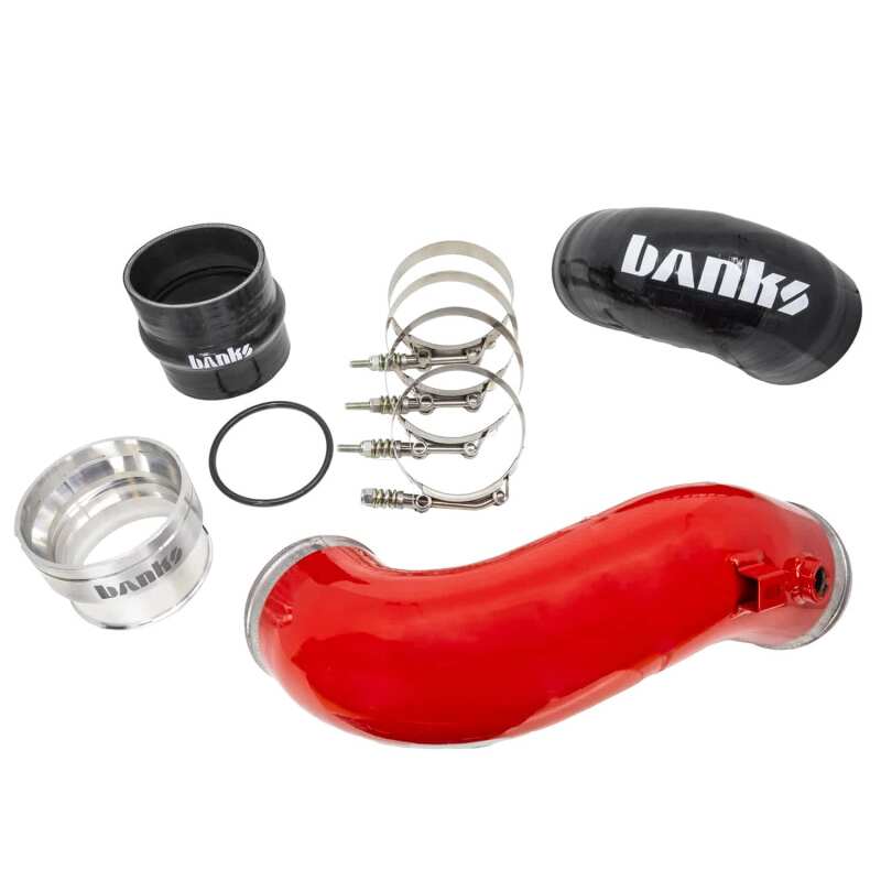 Banks Power Boost Tube Upgrade Kit - 6.7L High Output, Red | 2023-2026 Ford F350 Super Duty - Stateside Performance - Intercooler Ducting - Banks Power - Banks Power Boost Tube Upgrade Kit - 6.7L High Output, Red | 2023-2026 Ford F350 Super Duty