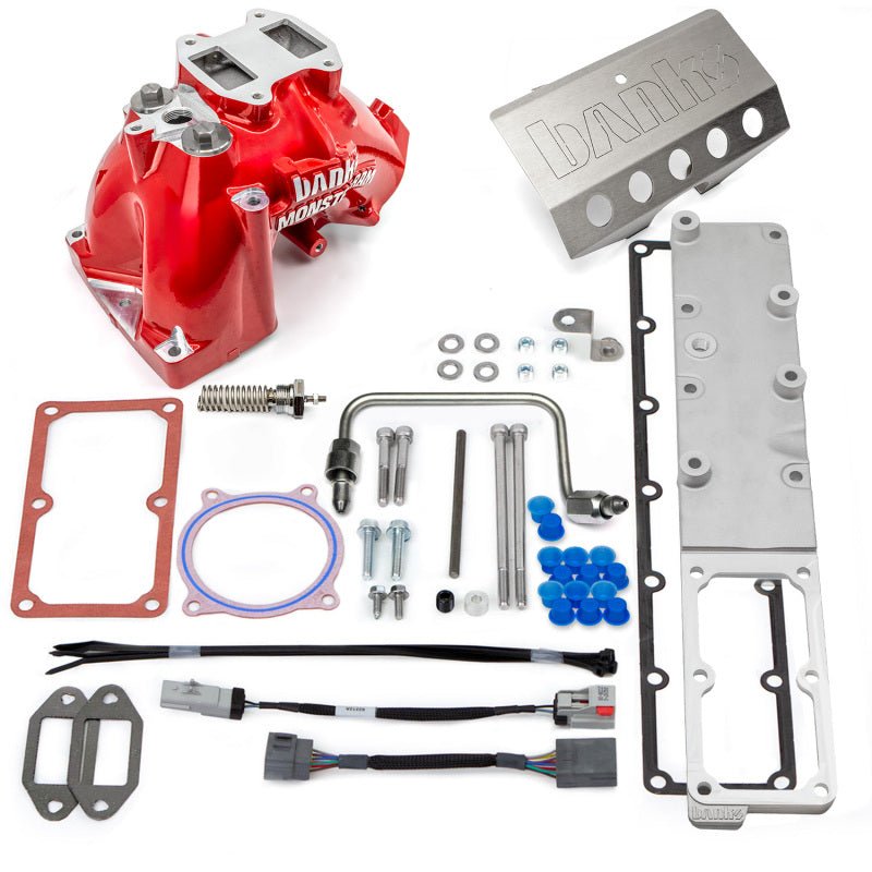 Banks Power Monster-Ram Gen-2 Intake Elbow w/ Fuel Line & Heater - Red 6.7L | 2010-2012 Ram 2500 - Stateside Performance - Short Ram Air Intakes - Banks Power - Banks Power Monster-Ram Gen-2 Intake Elbow w/ Fuel Line & Heater - Red 6.7L | 2010-2012 Ram 2500