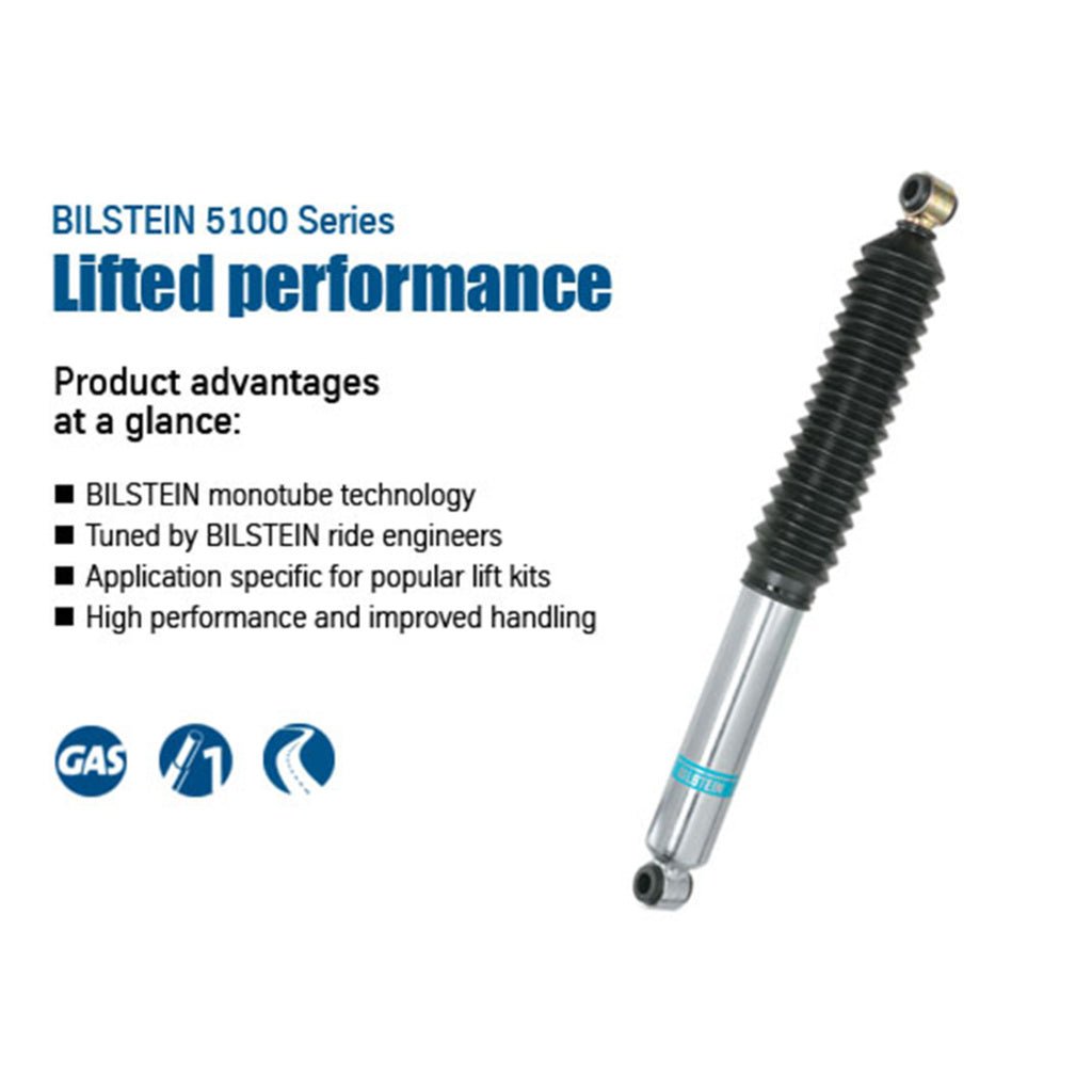 Bilstein 5100 Series Rear 46mm Monotube Shock Absorber | 2007 - 2013 GMC Sierra 1500 - Stateside Performance - Shocks and Struts - Bilstein - Bilstein 5100 Series Rear 46mm Monotube Shock Absorber | 2007 - 2013 GMC Sierra 1500