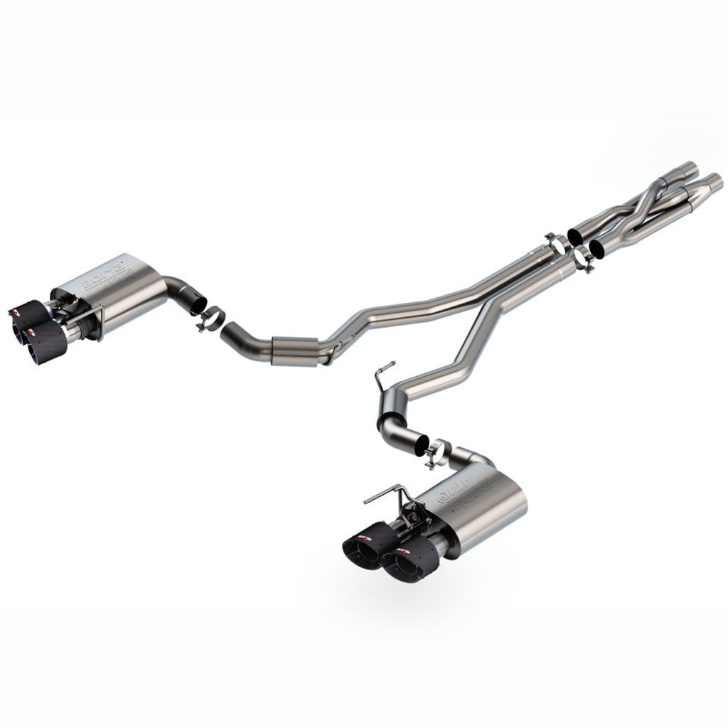 Borla 3in ATAK Cat - Back Exhaust w/ Carbon Fiber Tips | 2020 - 2022 Ford Mustang - Stateside Performance - Catback - Borla - Borla 3in ATAK Cat - Back Exhaust w/ Carbon Fiber Tips | 2020 - 2022 Ford Mustang