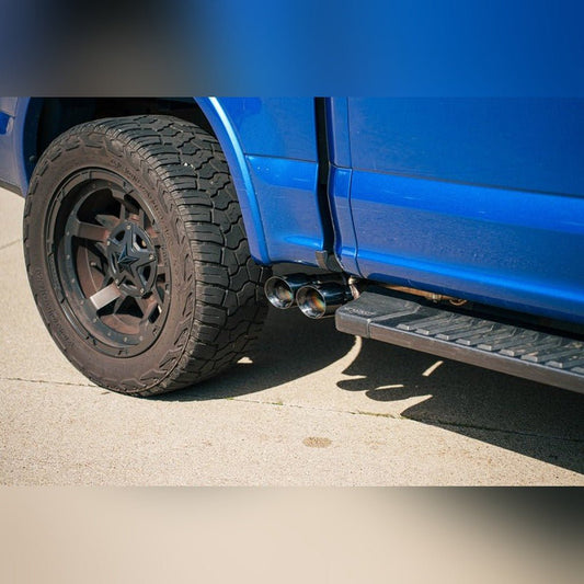 CORSA 3.0in Lightning Exit Catback Exhaust with 3.5in Twin Polished Pro Tips | 2015-2020 Ford F150 - Stateside Performance - Catback - CORSA Performance - CORSA 3.0in Lightning Exit Catback Exhaust with 3.5in Twin Polished Pro Tips | 2015-2020 Ford F150