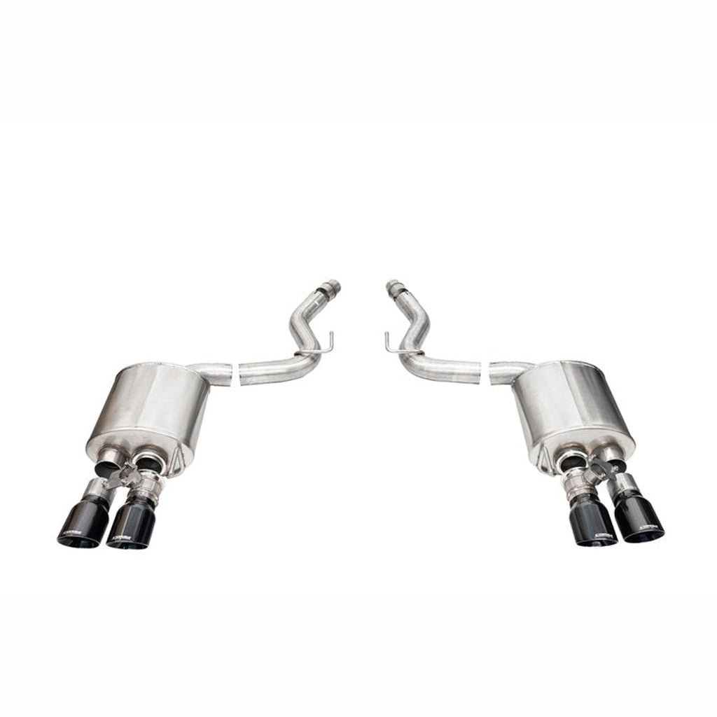 CORSA 3in Axle-Back Exhaust w/ Twin 4in Black Pro-Series Tips | 2024-2025 Ford Mustang - Stateside Performance - Axle Back - CORSA Performance - CORSA 3in Axle-Back Exhaust w/ Twin 4in Black Pro-Series Tips | 2024-2025 Ford Mustang