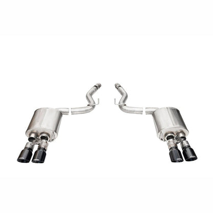 CORSA 3in Axle-Back Exhaust w/ Twin 4in Black Pro-Series Tips | 2024-2025 Ford Mustang - Stateside Performance - Axle Back - CORSA Performance - CORSA 3in Axle-Back Exhaust w/ Twin 4in Black Pro-Series Tips | 2024-2025 Ford Mustang