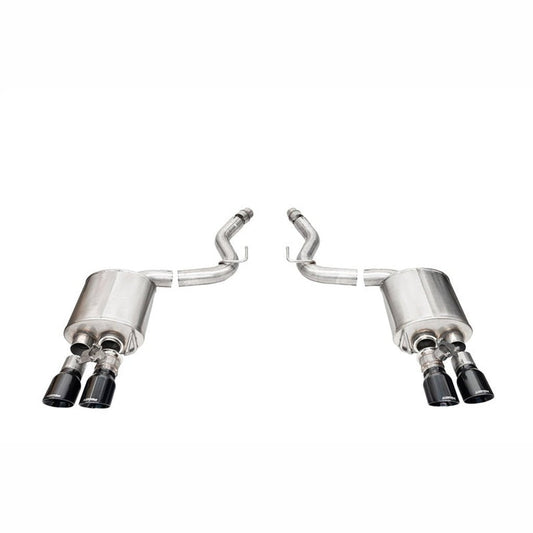 CORSA 3in Axle-Back Exhaust w/ Twin 4in Black Pro-Series Tips | 2024-2025 Ford Mustang - Stateside Performance - Axle Back - CORSA Performance - CORSA 3in Axle-Back Exhaust w/ Twin 4in Black Pro-Series Tips | 2024-2025 Ford Mustang
