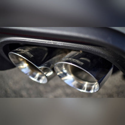 CORSA 3in Cat-Back Exhaust Dual Rear Exit - 4in Polished Tips | 2018-2023 Ford Mustang - Stateside Performance - Catback - CORSA Performance - CORSA 3in Cat-Back Exhaust Dual Rear Exit - 4in Polished Tips | 2018-2023 Ford Mustang