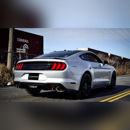 CORSA 3in Cat-Back Exhaust Dual Rear Exit - Gunmetal Tips | 2018-2023 Ford Mustang - Stateside Performance - Catback - CORSA Performance - CORSA 3in Cat-Back Exhaust Dual Rear Exit - Gunmetal Tips | 2018-2023 Ford Mustang