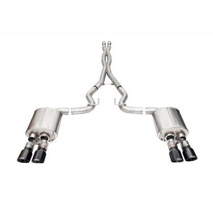 CORSA 3in Cat - Back Exhaust w/ Twin 4in Black Pro - Series Tips | 2024 Ford Mustang - Stateside Performance - Catback - CORSA Performance - CORSA 3in Cat - Back Exhaust w/ Twin 4in Black Pro - Series Tips | 2024 Ford Mustang