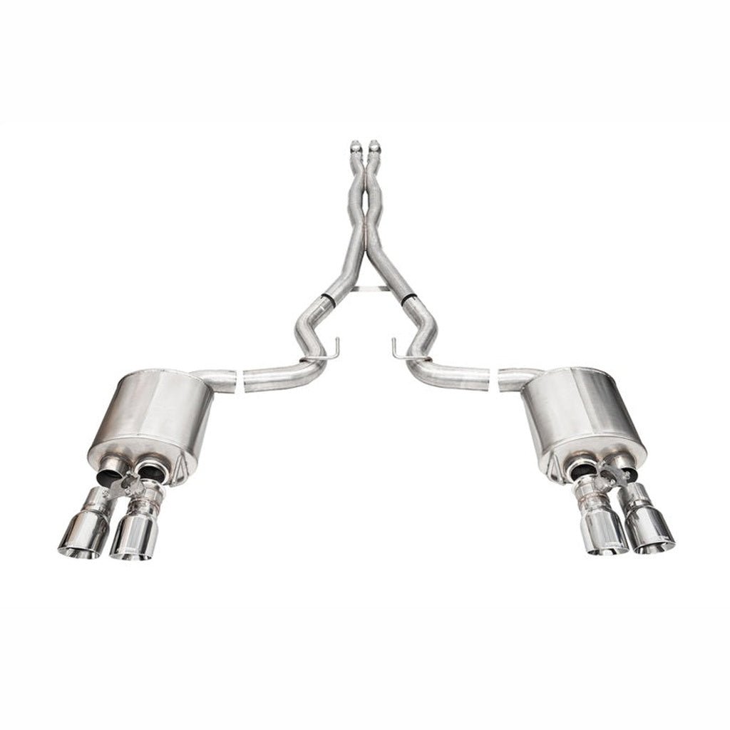 CORSA 3in Cat - Back Exhaust w/ Twin 4in Polished Pro - Series Tips | 2024 - 2025 Ford Mustang - Stateside Performance - Catback - CORSA Performance - CORSA 3in Cat - Back Exhaust w/ Twin 4in Polished Pro - Series Tips | 2024 - 2025 Ford Mustang