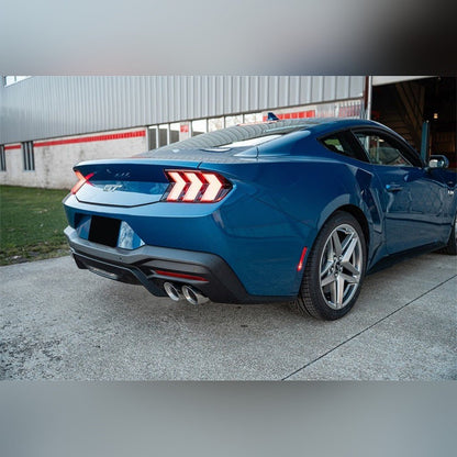 CORSA 3in Cat - Back Exhaust w/ Twin 4in Polished Pro - Series Tips | 2024 - 2025 Ford Mustang - Stateside Performance - Catback - CORSA Performance - CORSA 3in Cat - Back Exhaust w/ Twin 4in Polished Pro - Series Tips | 2024 - 2025 Ford Mustang