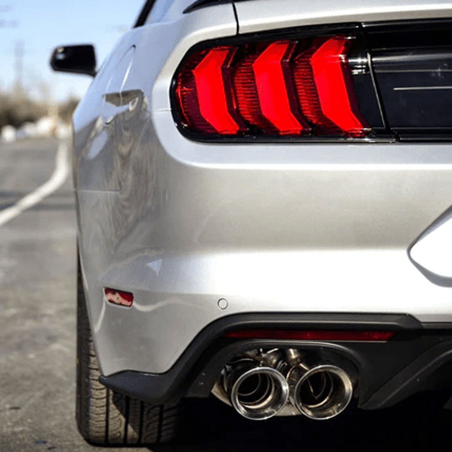 Corsa 3in Cat - Back System Dual Rear Exit w/ 4in Black Tips | 2018 - 2023 Ford Mustang GT - Stateside Performance - Exhaust - Corsa - Corsa 3in Cat - Back System Dual Rear Exit w/ 4in Black Tips | 2018 - 2023 Ford Mustang GT