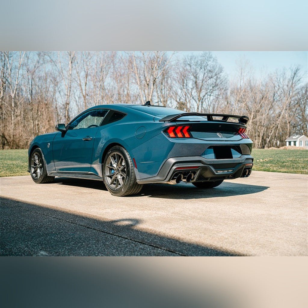 CORSA 3in Dual Rear Cat-Back Exhaust w/Twin 4.5in Black PVD Slash Tips | 2024-2025 Ford Mustang - Stateside Performance - Catback - CORSA Performance - CORSA 3in Dual Rear Cat-Back Exhaust w/Twin 4.5in Black PVD Slash Tips | 2024-2025 Ford Mustang