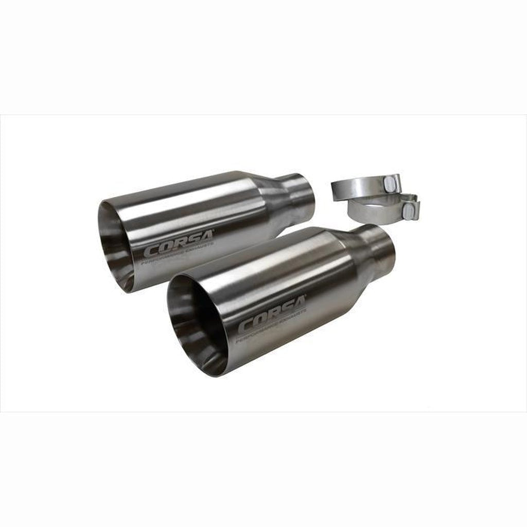 CORSA 3in Inlet / 5in Outlet Satin Polished Tip Kit | 2021 - 2024 Ram 1500 - Stateside Performance - Tips - CORSA Performance - CORSA 3in Inlet / 5in Outlet Satin Polished Tip Kit | 2021 - 2024 Ram 1500