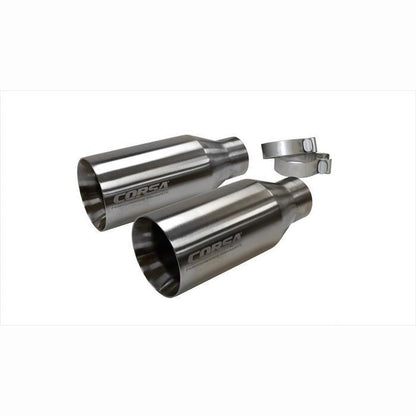 CORSA 3in Inlet / 5in Outlet Satin Polished Tip Kit | 2021 - 2024 Ram 1500 - Stateside Performance - Tips - CORSA Performance - CORSA 3in Inlet / 5in Outlet Satin Polished Tip Kit | 2021 - 2024 Ram 1500
