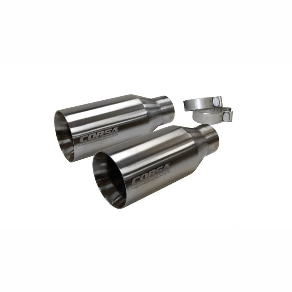 CORSA 3in Inlet / 5in Outlet Satin Polished Tip Kit | 2021 - 2024 Ram 1500 - Stateside Performance - Tips - CORSA Performance - CORSA 3in Inlet / 5in Outlet Satin Polished Tip Kit | 2021 - 2024 Ram 1500
