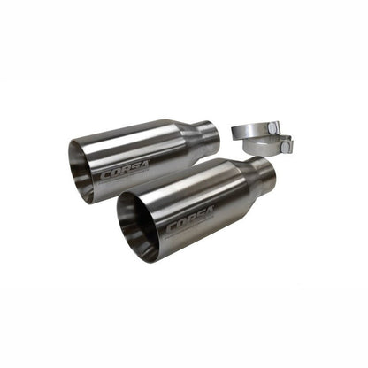 CORSA 3in Inlet / 5in Outlet Satin Polished Tip Kit | 2021 - 2024 Ram 1500 - Stateside Performance - Tips - CORSA Performance - CORSA 3in Inlet / 5in Outlet Satin Polished Tip Kit | 2021 - 2024 Ram 1500