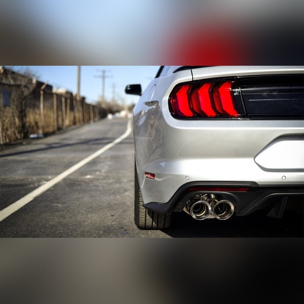 Corsa 3in Sport Axle-Back Exhaust w/ 4in Black Tips | 2018-2023 Ford Mustang - Stateside Performance - Axle Back - CORSA Performance - Corsa 3in Sport Axle-Back Exhaust w/ 4in Black Tips | 2018-2023 Ford Mustang