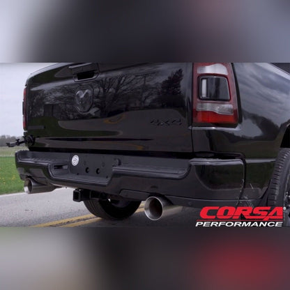 CORSA 5in Sport Cat - Back Dual Rear Exit Exhaust - Polished Tips | 2019 - 2024 Ram 1500 - Stateside Performance - Catback - CORSA Performance - CORSA 5in Sport Cat - Back Dual Rear Exit Exhaust - Polished Tips | 2019 - 2024 Ram 1500