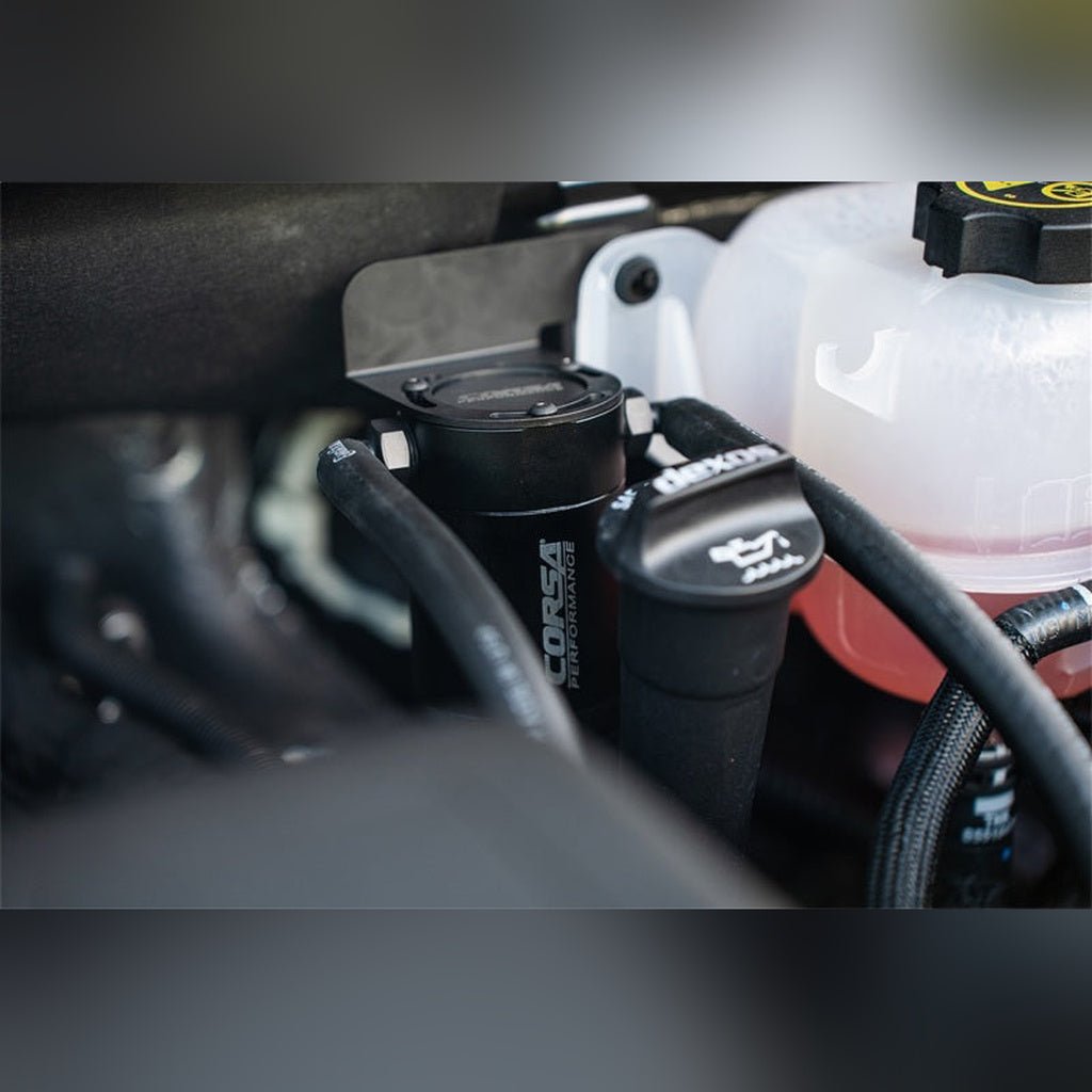 Corsa Aluminum Oil Catch Can | 2019-2024 Chevy Silverado 1500 - Stateside Performance - Oil Catch Cans - CORSA Performance - Corsa Aluminum Oil Catch Can | 2019-2024 Chevy Silverado 1500
