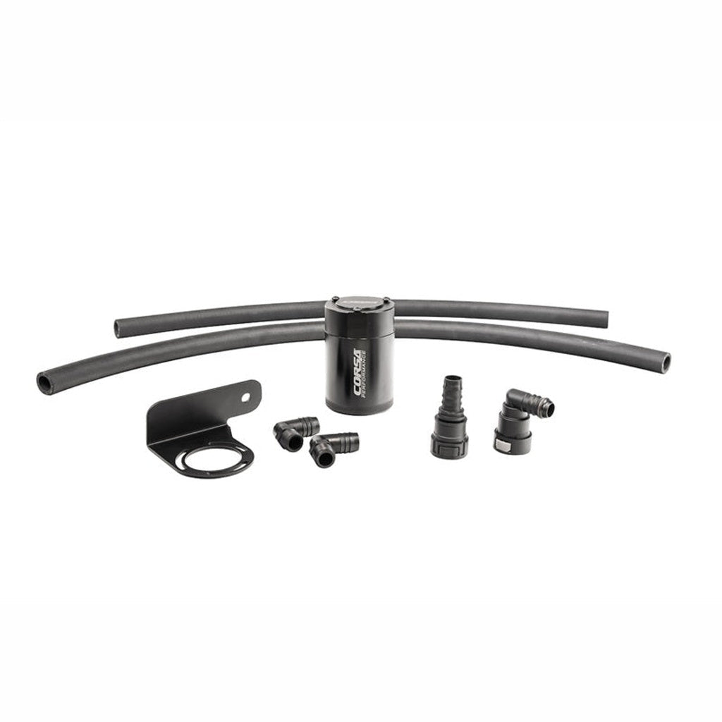 Corsa Aluminum Oil Catch Can - 5.0L V8 Auto, w/ Mounting Bracket | 2021-2023 Ford F150 - Stateside Performance - Oil Catch Cans - CORSA Performance - Corsa Aluminum Oil Catch Can - 5.0L V8 Auto, w/ Mounting Bracket | 2021-2023 Ford F150
