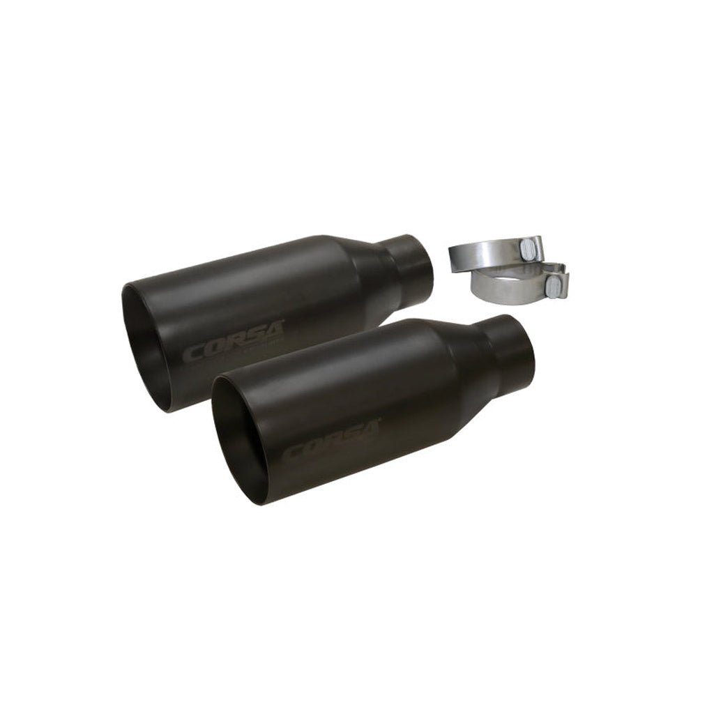 CORSA Performance 3in Inlet / 5in Outlet Black Cerakote Tip Kit | 2021 - 2024 Ram 1500 - Stateside Performance - Tips - CORSA Performance - CORSA Performance 3in Inlet / 5in Outlet Black Cerakote Tip Kit | 2021 - 2024 Ram 1500