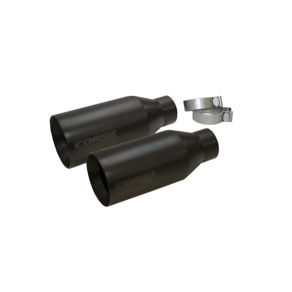 CORSA Performance 3in Inlet / 5in Outlet Black Cerakote Tip Kit | 2021 - 2024 Ram 1500 - Stateside Performance - Tips - CORSA Performance - CORSA Performance 3in Inlet / 5in Outlet Black Cerakote Tip Kit | 2021 - 2024 Ram 1500