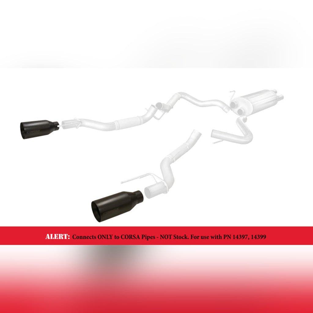 CORSA Performance 3in Inlet / 5in Outlet Black Cerakote Tip Kit | 2021 - 2024 Ram 1500 - Stateside Performance - Tips - CORSA Performance - CORSA Performance 3in Inlet / 5in Outlet Black Cerakote Tip Kit | 2021 - 2024 Ram 1500