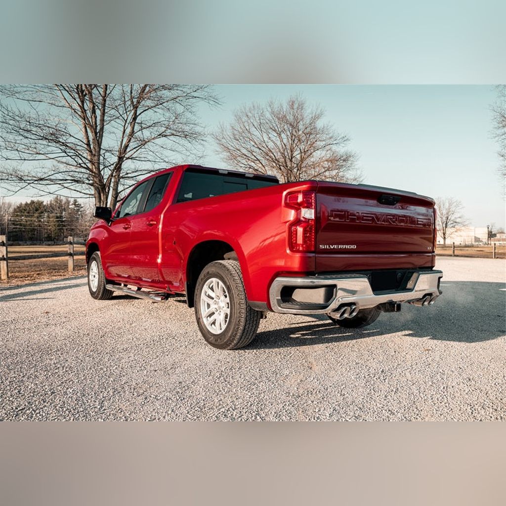 CORSA Performance Cat-Back Exhaust System - Dual Rear Exit, 4 in Polished Tips | 2019-2024 GMC Sierra 1500 - Stateside Performance - Catback - CORSA Performance - CORSA Performance Cat-Back Exhaust System - Dual Rear Exit, 4 in Polished Tips | 2019-2024 GMC Sierra 1500