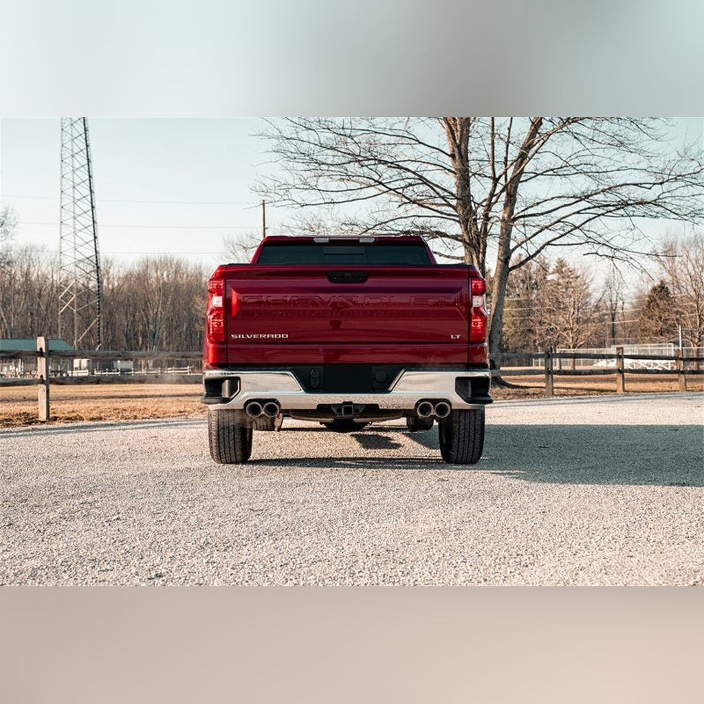 CORSA Performance Cat-Back Exhaust System - Dual Rear Exit, 4 in Polished Tips | 2019-2024 GMC Sierra 1500 - Stateside Performance - Catback - CORSA Performance - CORSA Performance Cat-Back Exhaust System - Dual Rear Exit, 4 in Polished Tips | 2019-2024 GMC Sierra 1500