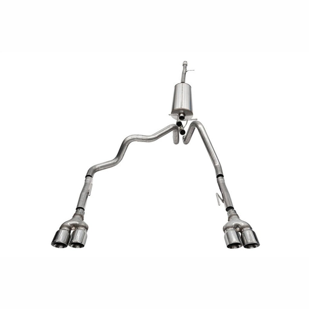 CORSA Performance Cat-Back Exhaust System - Dual Rear Exit, 4 in Polished Tips | 2019-2024 GMC Sierra 1500 - Stateside Performance - Catback - CORSA Performance - CORSA Performance Cat-Back Exhaust System - Dual Rear Exit, 4 in Polished Tips | 2019-2024 GMC Sierra 1500