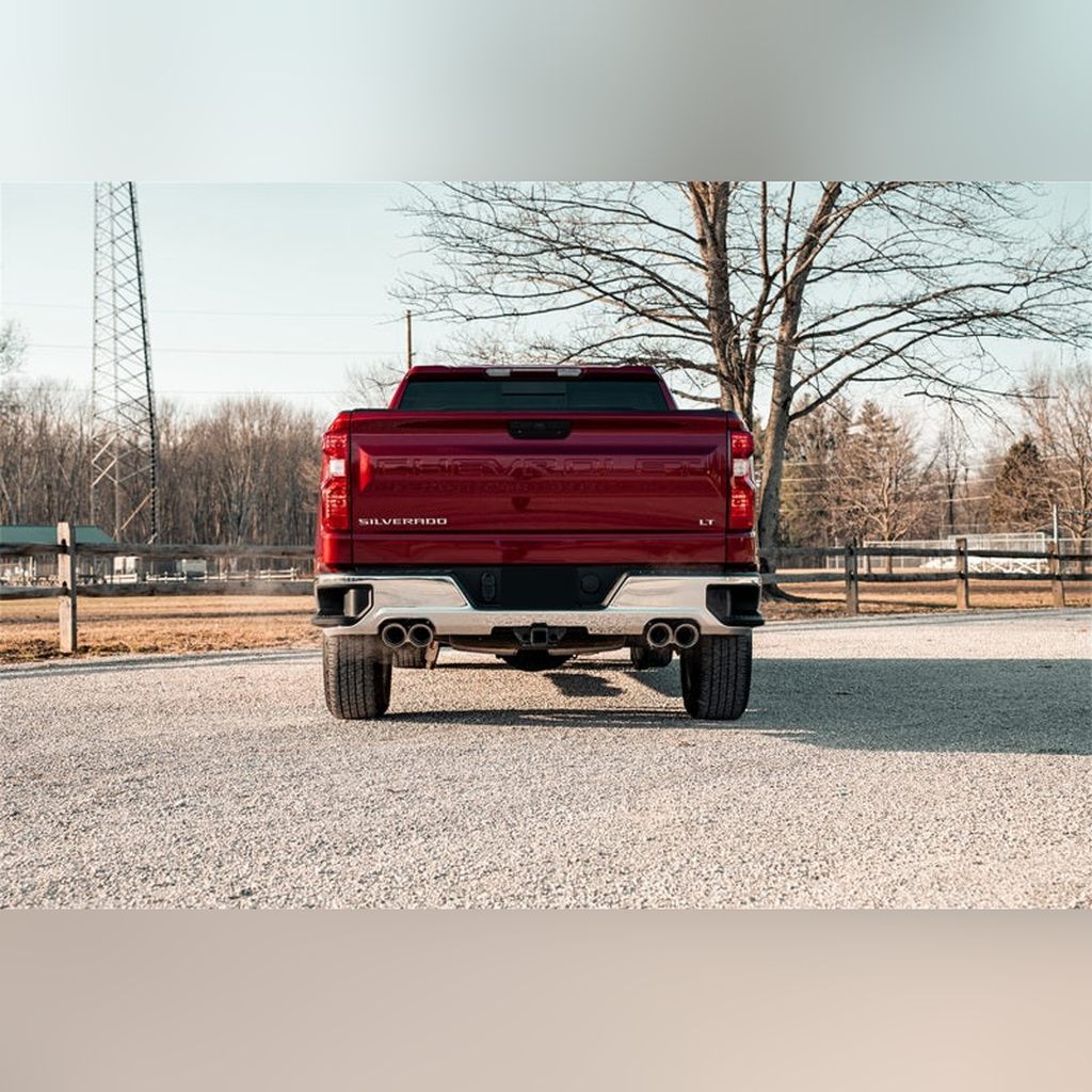 CORSA Performance Cat-Back Exhaust System - Dual Rear Exit, 4 in Polished Tips | 2019-2024 GMC Sierra 1500 - Stateside Performance - Catback - CORSA Performance - CORSA Performance Cat-Back Exhaust System - Dual Rear Exit, 4 in Polished Tips | 2019-2024 GMC Sierra 1500