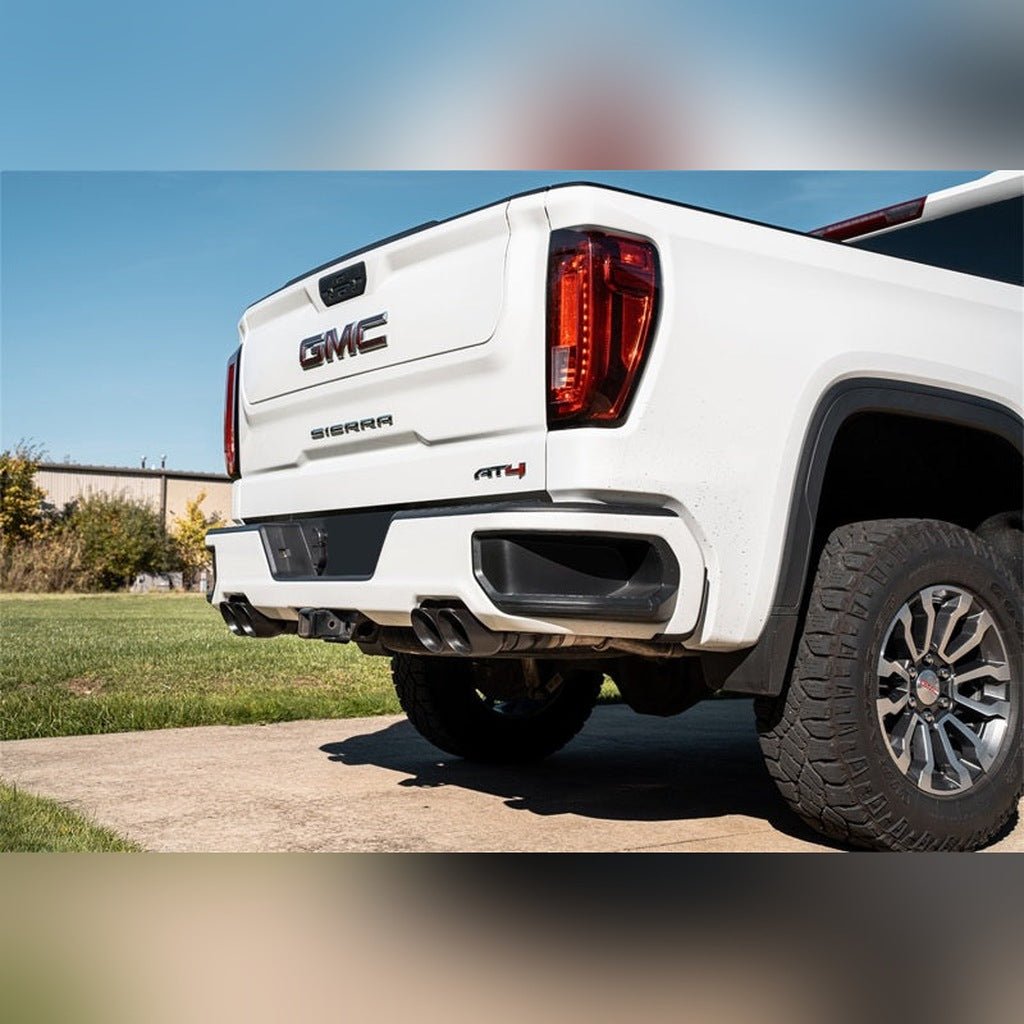 CORSA Performance ProSeries Cat-Back Exhaust System - Dual Rear Exit w/ Twin 4in Black PVD Tips | 2019-2024 GMC Sierra 1500 - Stateside Performance - Catback - CORSA Performance - CORSA Performance ProSeries Cat-Back Exhaust System - Dual Rear Exit w/ Twin 4in Black PVD Tips | 2019-2024 GMC Sierra 1500