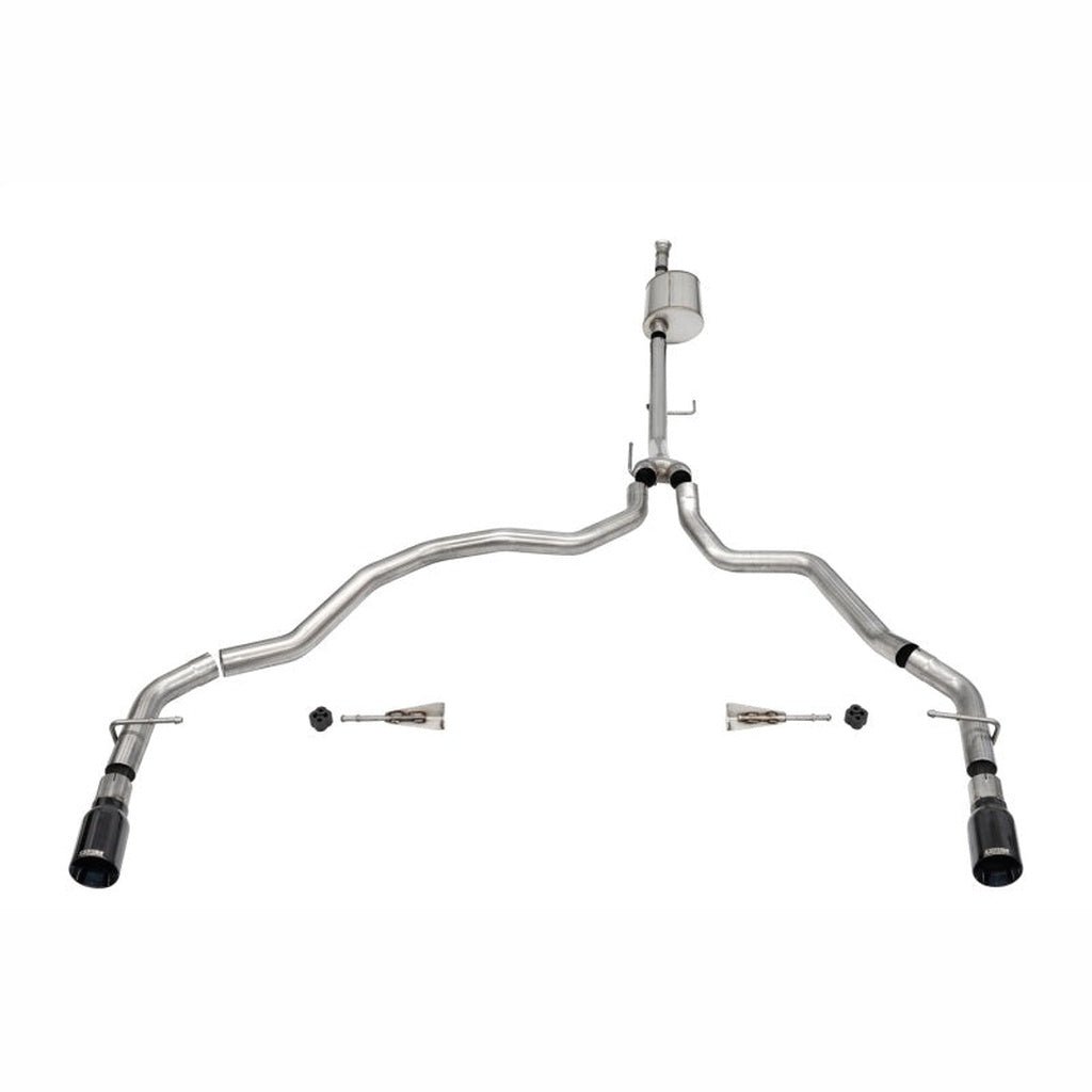 CORSA Sport Cat - Back Exhaust Dual Rear Exit - Black PVD | 2021 - 2025 Ford F150 - Stateside Performance - Catback - CORSA Performance - CORSA Sport Cat - Back Exhaust Dual Rear Exit - Black PVD | 2021 - 2025 Ford F150