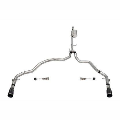 CORSA Sport Cat - Back Exhaust Dual Rear Exit - Black PVD | 2021 - 2025 Ford F150 - Stateside Performance - Catback - CORSA Performance - CORSA Sport Cat - Back Exhaust Dual Rear Exit - Black PVD | 2021 - 2025 Ford F150