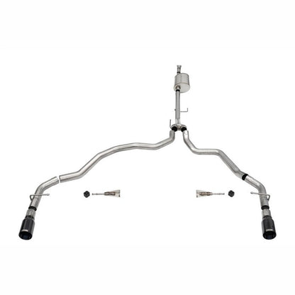 CORSA Sport Cat - Back Exhaust Dual Rear Exit - Black PVD | 2021 - 2025 Ford F150 - Stateside Performance - Catback - CORSA Performance - CORSA Sport Cat - Back Exhaust Dual Rear Exit - Black PVD | 2021 - 2025 Ford F150