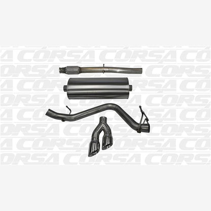 CORSA Sport Cat-Back Exhaust System - Polished Single Side Exit, Crew Cab/Short Bed, 5.3L V8 | 2014-2018 GMC Sierra 1500 - Stateside Performance - Catback - CORSA Performance - CORSA Sport Cat-Back Exhaust System - Polished Single Side Exit, Crew Cab/Short Bed, 5.3L V8 | 2014-2018 GMC Sierra 1500