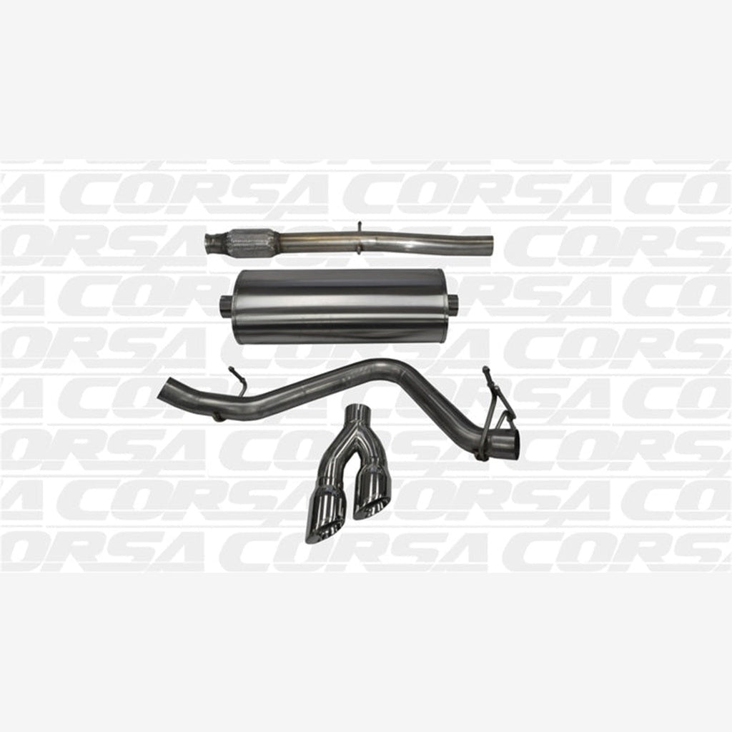 CORSA Sport Cat-Back Exhaust System - Polished Single Side Exit, Crew Cab/Short Bed, 5.3L V8 | 2014-2018 GMC Sierra 1500 - Stateside Performance - Catback - CORSA Performance - CORSA Sport Cat-Back Exhaust System - Polished Single Side Exit, Crew Cab/Short Bed, 5.3L V8 | 2014-2018 GMC Sierra 1500
