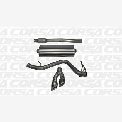 CORSA Sport Cat-Back Exhaust System - Polished Single Side Exit, Crew Cab/Short Bed, 5.3L V8 | 2014-2018 GMC Sierra 1500 - Stateside Performance - Catback - CORSA Performance - CORSA Sport Cat-Back Exhaust System - Polished Single Side Exit, Crew Cab/Short Bed, 5.3L V8 | 2014-2018 GMC Sierra 1500