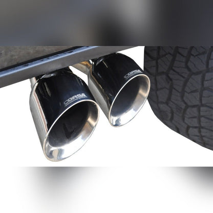 CORSA Sport Polished 4in Dual Tip Cat-Back Exhaust SuperCrew | 2015-2020 Ford F150 - Stateside Performance - Catback - CORSA Performance - CORSA Sport Polished 4in Dual Tip Cat-Back Exhaust SuperCrew | 2015-2020 Ford F150